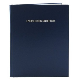 BookFactory Blue Engineering Notebook/Graph Paper Notebook - 240 Pages (.25" Lab Ruled Format), 8 7/8" x 11 1/4", Blue Cover, Section Sewn Hardbound (LIRPE-240-LLR-A-LBT4)