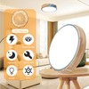 Yexati Ceiling Light Wood,Dimmable Ceiling 3000K-6000K,Remote Controlled Led Ceiling Light,24W
