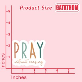 (3PCS) Pray Without Ceasing Sticker, Thessalonians 5:17 Bible Verse Stickers, Faith Sticker Christian Sticker Decals Decor Books, Laptops,Tumblers, Water Bottles, Waterproof Vinyl Decal 3" x 2.5"