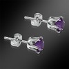 Riva Pierced Stud Earrings with Round Cut Gemstone Cubic Zirconia