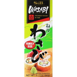 S&B Prepared Wasabi in Tube, Family Size, 3.17 oz (90 g)