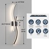 CANEOE Modern Wall Sconce Set of Two with Remote Control,