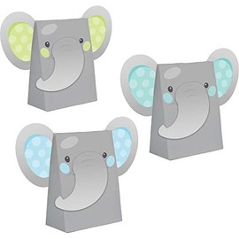 Enchanting Elephants Boy Paper Treat Bags, 8 ct
