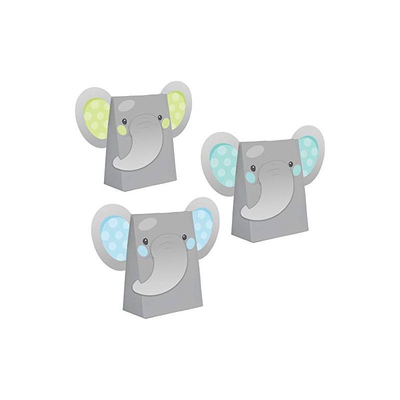Enchanting Elephants Boy Paper Treat Bags, 8 ct