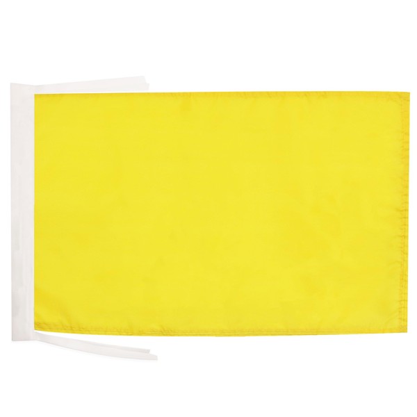 AZ FLAG PLAIN YELLOW FLAG 18'' x 12'' cords -