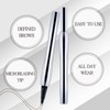 Apooliy Waterproof Eyebrow Pen,Microblading Brow Pencil and Lower Eyelash Pen,Long