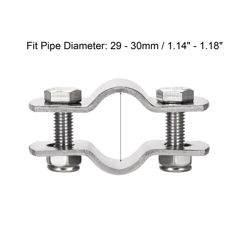 sourcing map Wall Mount Ceiling Mount Pipe Support, 304 Stainless