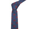 King & Priory Navy Blue Embroidered Welsh Dragon Tie