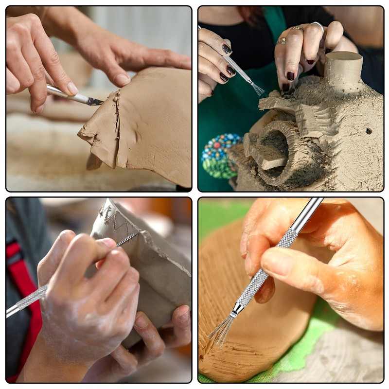 Stainless Steel Sculpting Ceramics Pottery Carving Tools 3 in 1