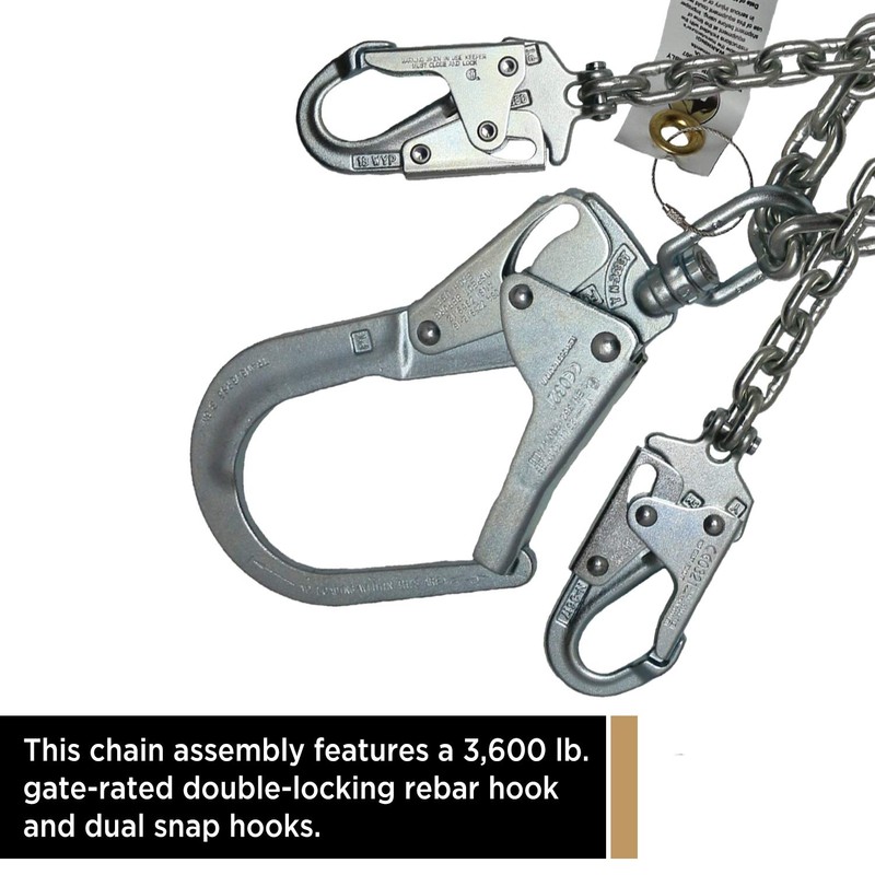 AFP Rebar Positioning Chain Assembly with Swivel Hook (Steel)