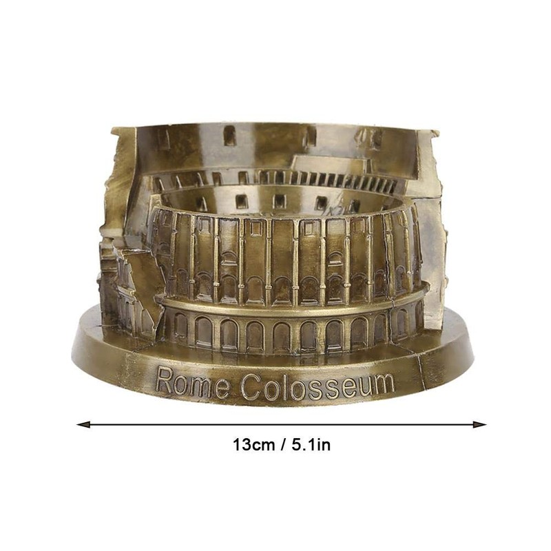 Biitfuu Metal Rome Colosseum Model, Retro Bronze Antique Architecture Handmade
