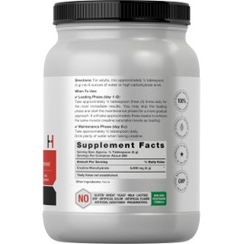 Horbäach Creatine Monohydrate Powder | 2.2lbs (35.2 oz) | Micronized and Unflavored | Vegetarian, Non-GMO, and Gluten Free Supplement