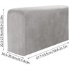 Velvet Recliner Cover for Sofa & Chair, 2PCS Khaki Stretchy