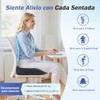Cojín Ortopédico de Memory Foam para Silla, Alivio Eficaz del