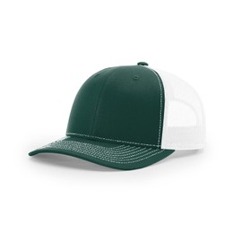 Joe's USA Richardson 112 Trucker Hat - Premium Adjustable Snapback Hats-OSFM-Dark Green/White