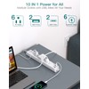 6 Ft Power Strip Surge Protector - Flat Extension Cord