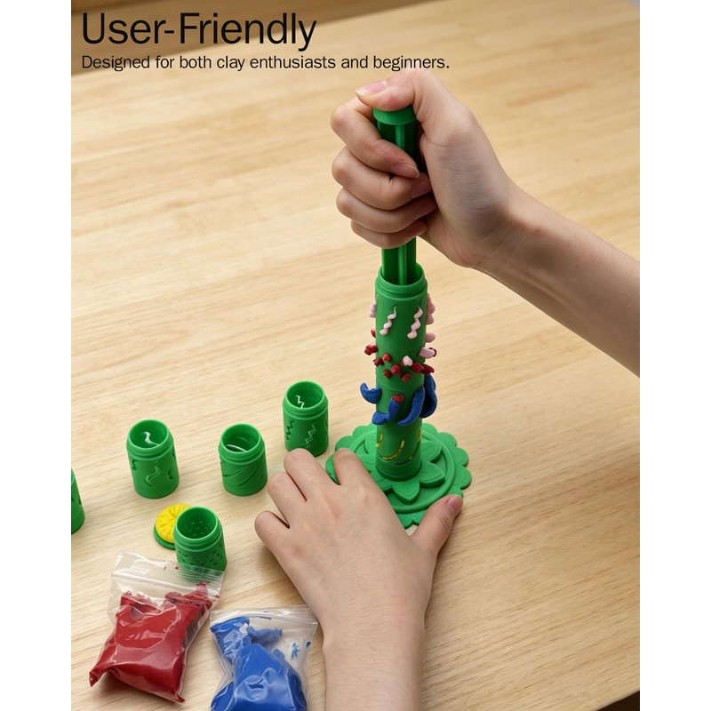 Modular Clay Bloom Maker with 9 Shaping Sleeves