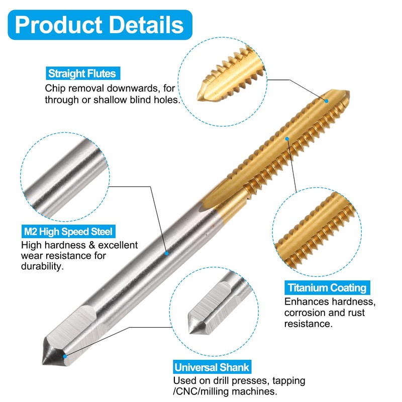 uxcell Tap and Drill Bit Set, 1pcs M6 x 1.25