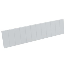 WITTKOWARE Cover Strips for Electrical Distribution, 12TE Cover for Distributor Row, Can Be Cut to Size, 220 x 52 mm, Light Grey, Pack of 10