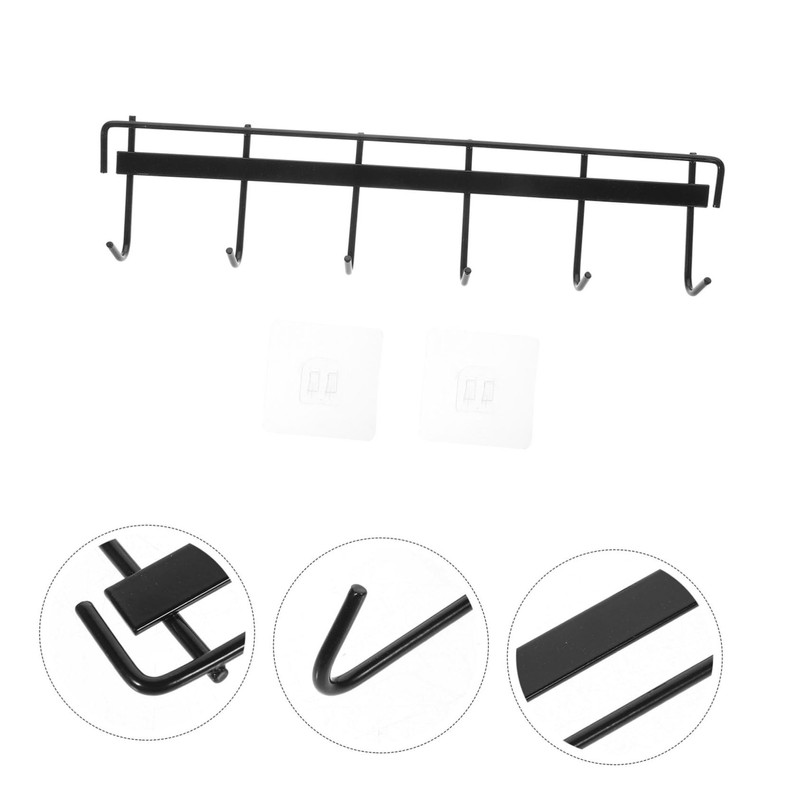 Alipis Hanging Rail Rack Kitchen Utensil Hanger Wall Mount Pot