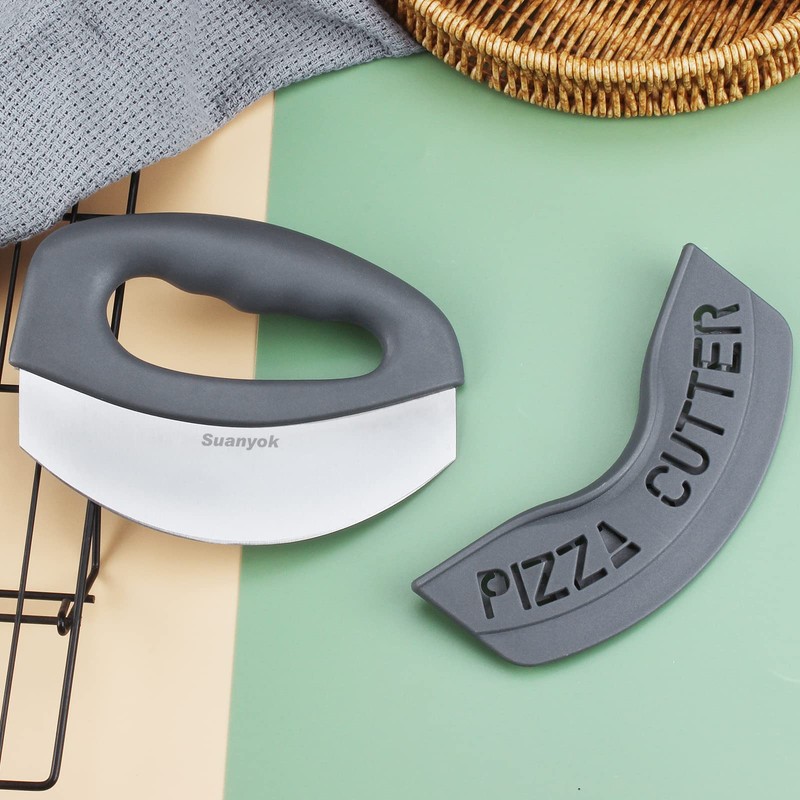 Suanyok Premium Pizza Cutter Food Chopper-Super Sharp Blade Stainless Steel