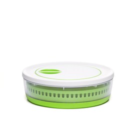 PrepWorks 4 Qt Collapsible Salad Spinner – Space-Saving, BPA-Free, Easy-to-Use for Quick Salad Washing & Drying, Dishwasher Safe