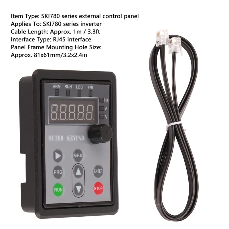Inverter Control Panel VFD Frequency Converter Panel Replacement for SKI780