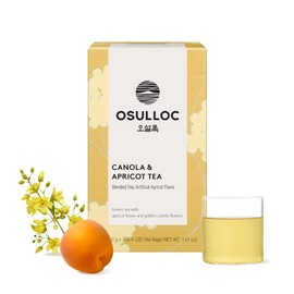 OSULLOC Canola & Apricot Tea (Aromatic Canola flower & Apricot), Premium Blended Tea from Jeju, Tea Bag Series 20 count