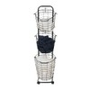 Farios 3 Tier Rolling Laundry Hamper with 3 Removable Wire
