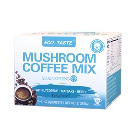 ECO-TASTE Mushroom Coffee Mix, Designed for Immunity with Lycopene, Maitake, Reishi Mushroom – 12 Sachets
