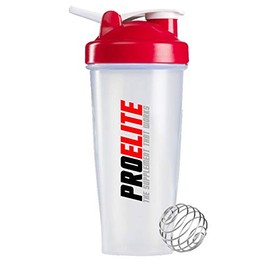 Proelite Proelite Transparent Smart Shaker Cup Mixer Blender 600-700ml - Red (X 1 Units)