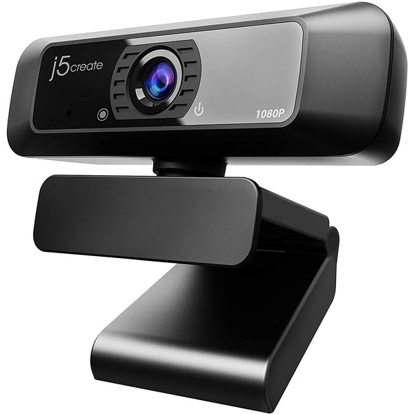 j5create USB Streaming Webcam - 1080P HD with 360° Rotation,