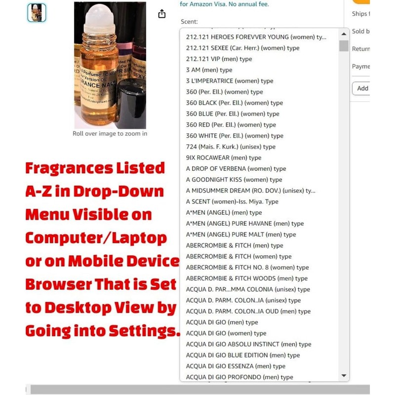 Hayward Enterprises Brand Perfume Oil Comparable to SORBETTO ROSSO for