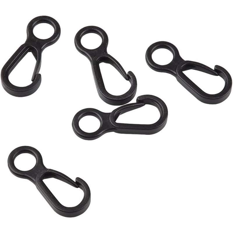 10pcs/Set Black Clip Hooks Outdoor Camping Light Accessories Camping Fixed