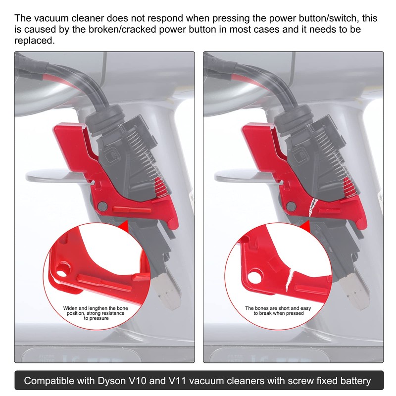 Upgraded Trigger Switch Button Replacement for Dyson V10 V11 SV12