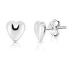 DTPsilver® SMALL 925 Sterling Silver Studs Earrings - Heart Shape