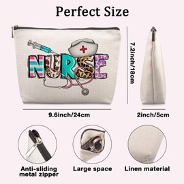 Nurse Gifts Makeup Bag, Nursing Gifts Rn Gifts for Nurses Nurse Appreciation Gifts Nurse Gifts for Women Graduation Gift Nurse Day Nursing Bags for Nurses Nursing Student Gifts Travel Cosmetic Bag