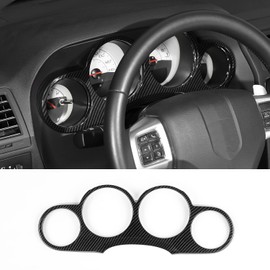 RAZPOY for Challenger Center Consoles Dash Board Trim Cover Dashboard Frame Interior Decoration Accessories for Dodge Challenger 2009-2014(Carbon Fiber)