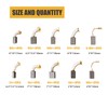 30Pcs 10 Sizes Electric Motor Carbon Brushes Replacement for Power