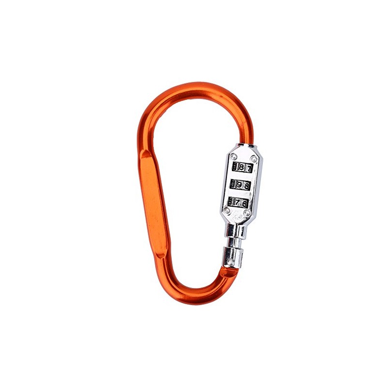 Carabiner Lock, Travel Bag Luggage Security Combination Locking Carabiner Padlock