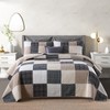 SOElinens Quilts King Size - Real-Patchwork Plaid Design King Quilt