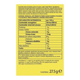 Caramelo macizo Ricola limón menta 27.5 g