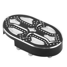 Aluminum Brake Pedal Pad Cover Silver Black Cross Style Fit for XL883 XL1200 1999-2013