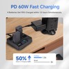 ACCSOON Toprig 4-Bay LP-E6 Battery Charger PD60W Fast Charger LCD