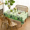 Horaldaily St. Patrick's Day Rectangular Tablecloth 52×70 Inch, Buffalo Plaid