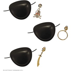 Pirate Eyepatch Earring Set Fancy Dress Costume Jewellery for Outfits Bling Accessories Accessory Pirate
