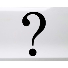 Bright Pink - Question Mark Vinyl Decal - Punctuation - Die Cut Sticker - 5.25w x 10h inches