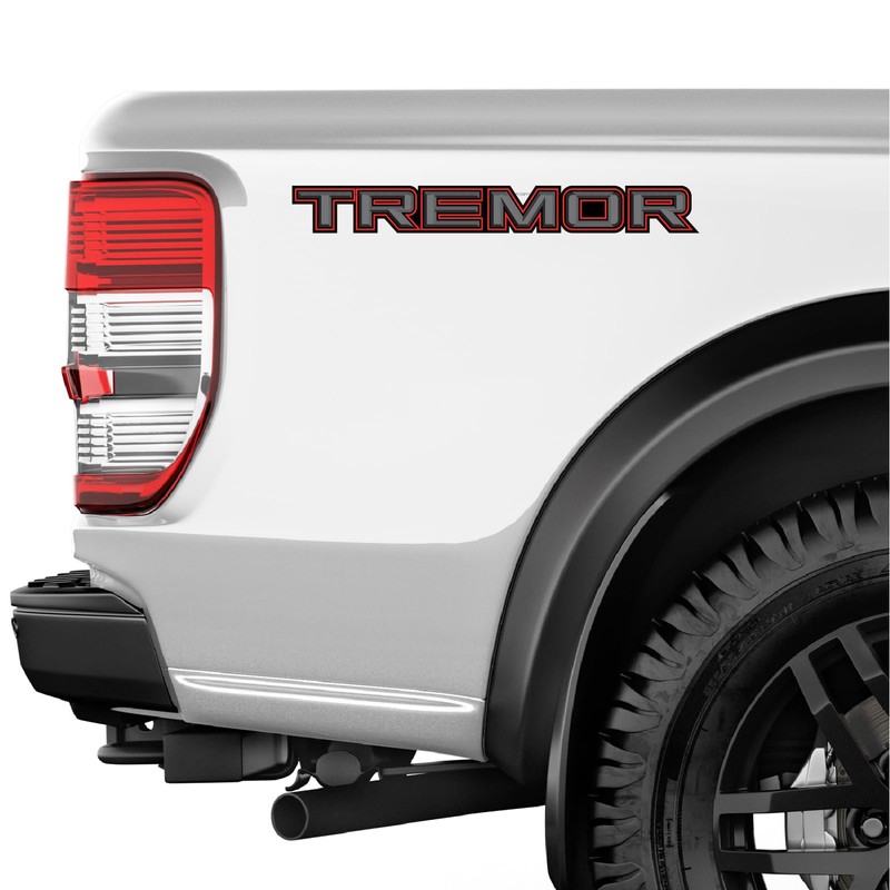 Tremor Decals Package Truck Bed Side/Red Line