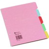 Rexel Manilla A4 Dividers 5 Part - Assorted Colours