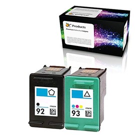 OCProducts Refilled Ink Cartridge Replacement for HP 92 HP 93 for PSC 1510 PhotoSmart C3180 C4180 C3100 Deskjet 5440 D4160 Printers (1 Black 1 Color)